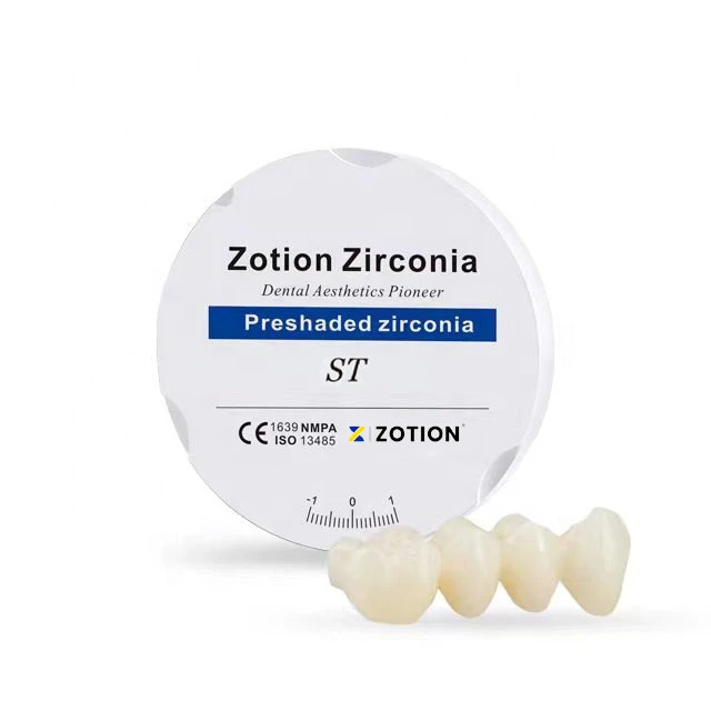 ZOTION 16mm ST Dental Material Ceramic Zirconia Blocks For Crown Bridge
